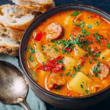 Spanish Potato and Chorizo Soup