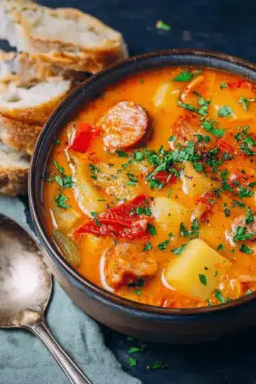 Spanish Potato and Chorizo Soup