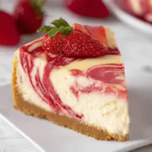 Strawberry Swirl Cheesecake
