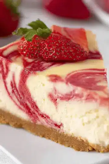 Strawberry Swirl Cheesecake