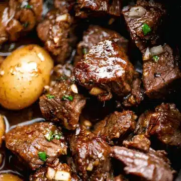 Slow Cooker Garlic Butter Beef Bites