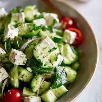 Easy Cucumber Feta Salad