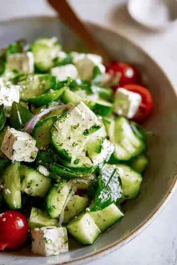 Easy Cucumber Feta Salad