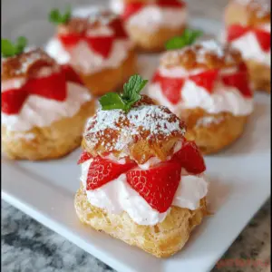 Strawberry Cream Puffs