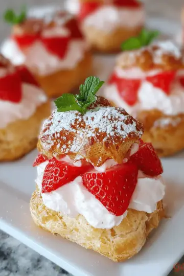 Strawberry Cream Puffs
