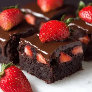 Chocolate Covered Strawberry Brownies