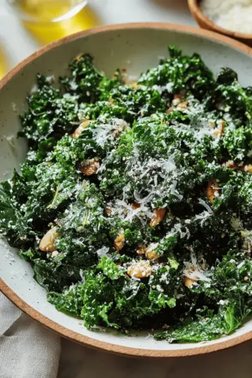 Lemony Parmesan Kale Salad