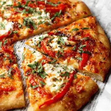 Roasted Red Pepper Pizza