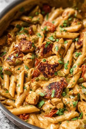 One Pot Creamy Cajun Chicken Pasta