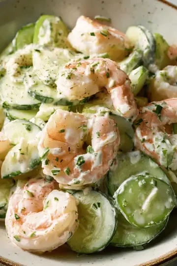 Creamy Cucumber Shrimp Salad