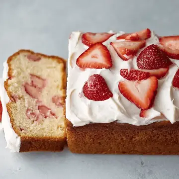 Strawberries and Cream Loaf Cake