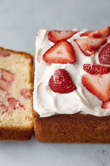 Strawberries and Cream Loaf Cake