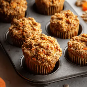 One-Bowl Healthy Oatmeal Carrot Muffins