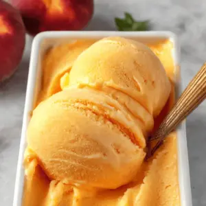 The Best Peach Sorbet Without Ice Cream Maker