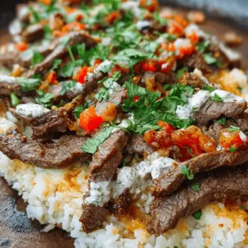 Steak Cheese and Rice