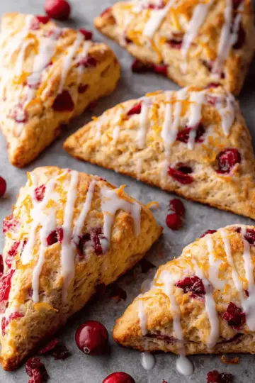 Glazed Cranberry Orange Scones