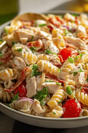Chicken Bacon Ranch Pasta Salad