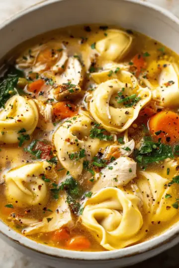Easy Chicken Tortellini Soup