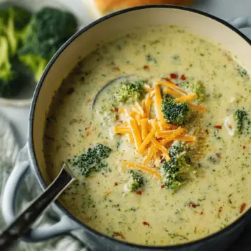 High Protein Broccoli Cheddar Soup