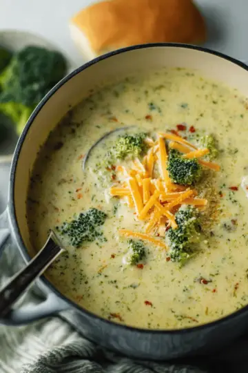 High Protein Broccoli Cheddar Soup