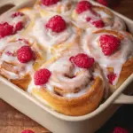 Raspberry Sweet Rolls with Lemon Glaze