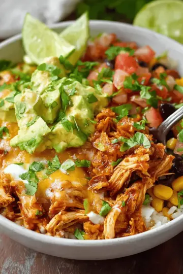 Slow Cooker Chicken Taco Bowls