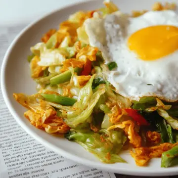 Egg and Cabbage Stir Fry