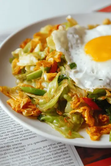 Egg and Cabbage Stir Fry