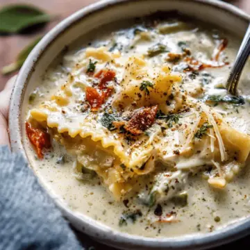 Creamy White Lasagna Soup