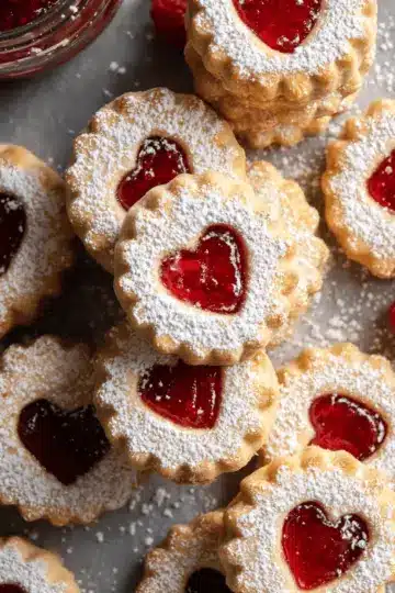 Raspberry Linzer Cookies