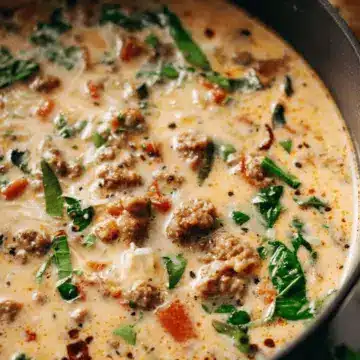 Creamy Parmesan Italian Sausage Soup