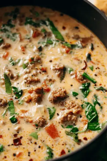 Creamy Parmesan Italian Sausage Soup