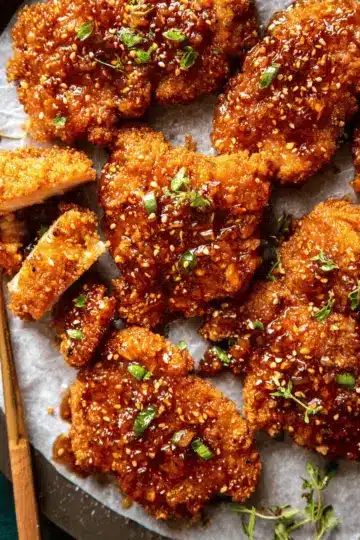 Baked Crunchy Hot Honey Chicken