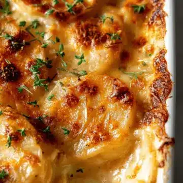 Dad’s Creamy & Cheesy Au Gratin Potatoes