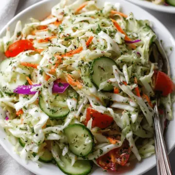 Easy Cabbage Cucumber Salad Recipe