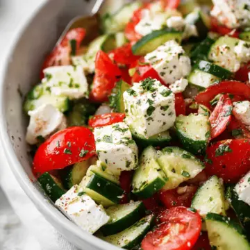 Greek Cucumber Tomato Feta Salad