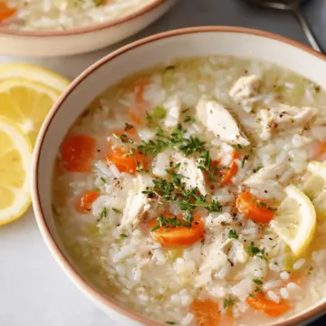 Chicken Lemon Rice Soup Recipe