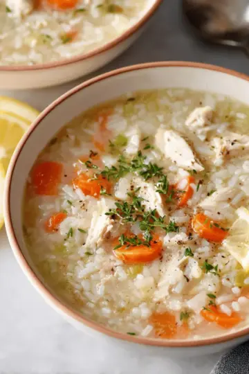 Chicken Lemon Rice Soup Recipe