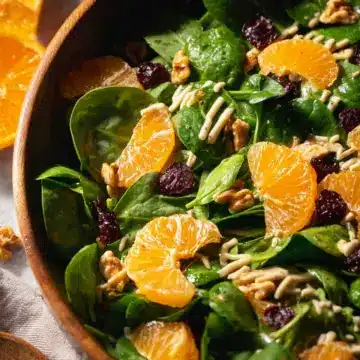 Mandarin Spinach Salad with Teriyaki Dressing