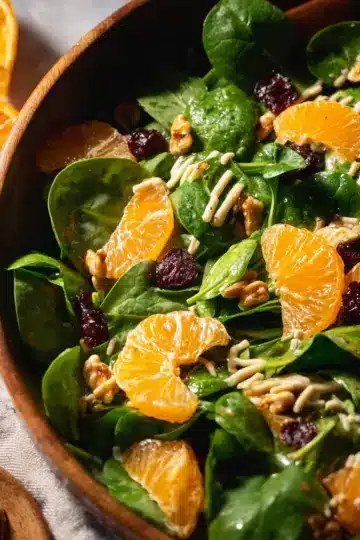 Mandarin Spinach Salad with Teriyaki Dressing