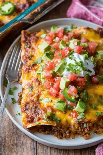 Easy Ground Beef Enchiladas