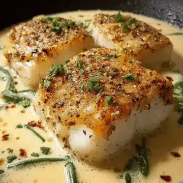 Baked Cod in Coconut Lemon Cream Sauce