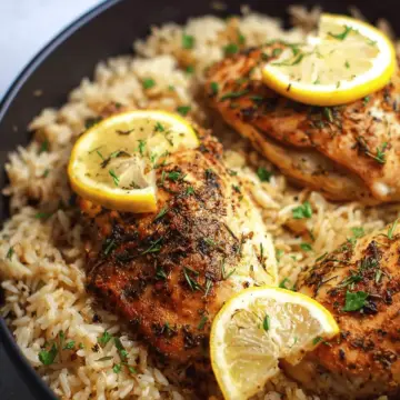 One Pot Lemon Herb Chicken and Rice