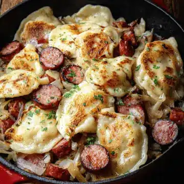 Pierogi and Kielbasa Skillet