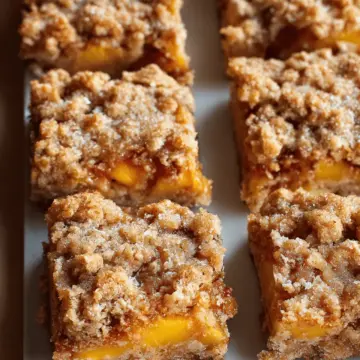 Peach Crumble Bars