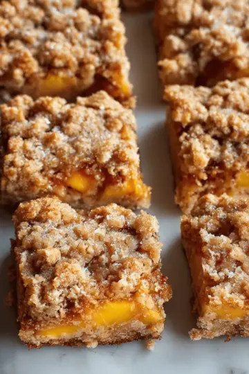 Peach Crumble Bars