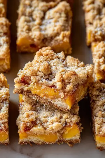 Peach Crumble Bars