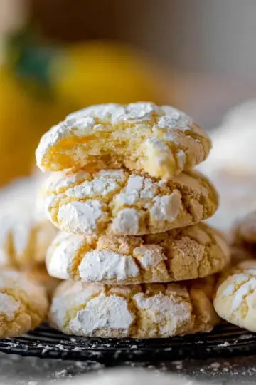 Very Lemon Crinkle Cookies