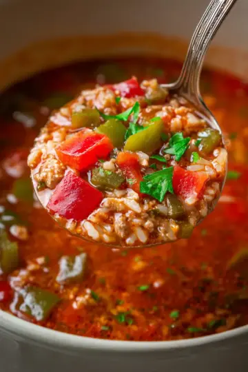 Cozy Stuffed Pepper Soup