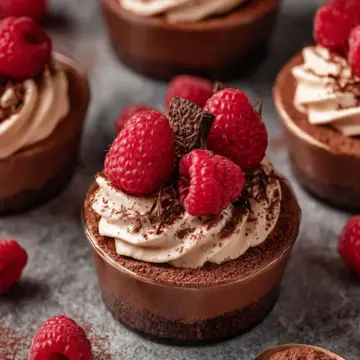 Creamy Raspberry Chocolate Mousse Cups